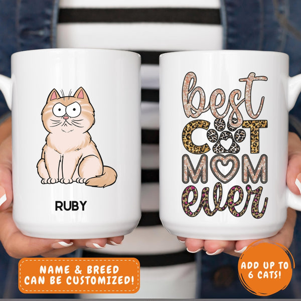 Mug-Best Cat Mom Ever - Personalized Mug (11oz/15oz) | Gift for Cat Lovers-Jack N Roy