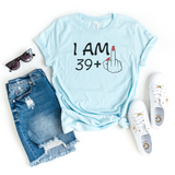 T-Shirt-I'm 39 + 1 - Custom Birthday T-Shirt (ANY AGE)-S-Heather Ice Blue-Jack N Roy