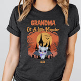 T-Shirt-Little Monsters - Personalized T-Shrit | Halloween Gift | Grandma Gift-Unisex T-Shirt-Dark Grey Heather-JackNRoy