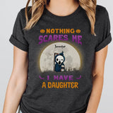 T-Shirt-Nothing Scares Me - Personalized T-Shirt | Halloween Gift-Unisex T-Shirt-Dark Grey Heather-JackNRoy