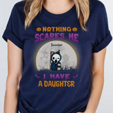 T-Shirt-Nothing Scares Me - Personalized T-Shirt | Halloween Gift-Unisex T-Shirt-Navy-JackNRoy