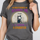 T-Shirt-Nothing Scares Me - Personalized T-Shirt | Halloween Gift-Unisex T-Shirt-Asphalt-JackNRoy