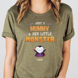 T-Shirt-Mummy & Monsters - Personalized T-Shirts | Halloween Gift-Unisex T-Shirt-Heather Olive-JackNRoy