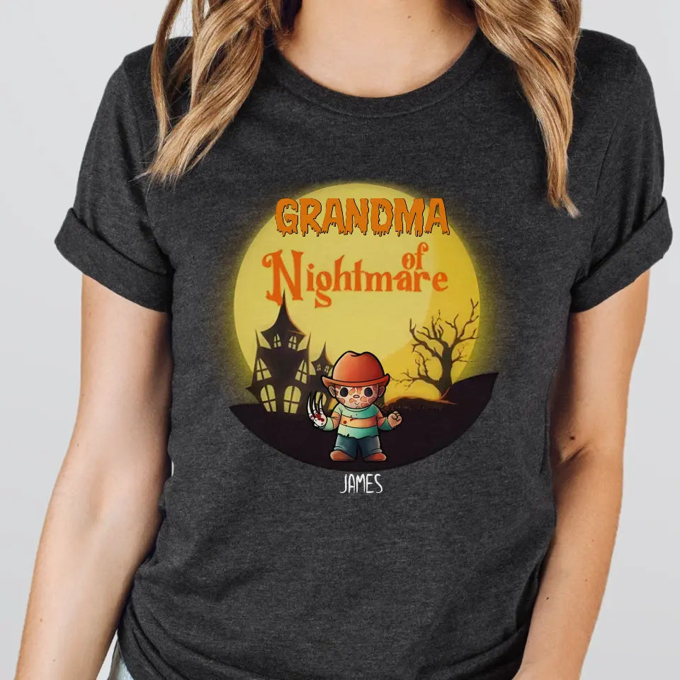 T-Shirt-Grandma of Nightmares - Personalized T-Shirt | Halloween Gift-JackNRoy