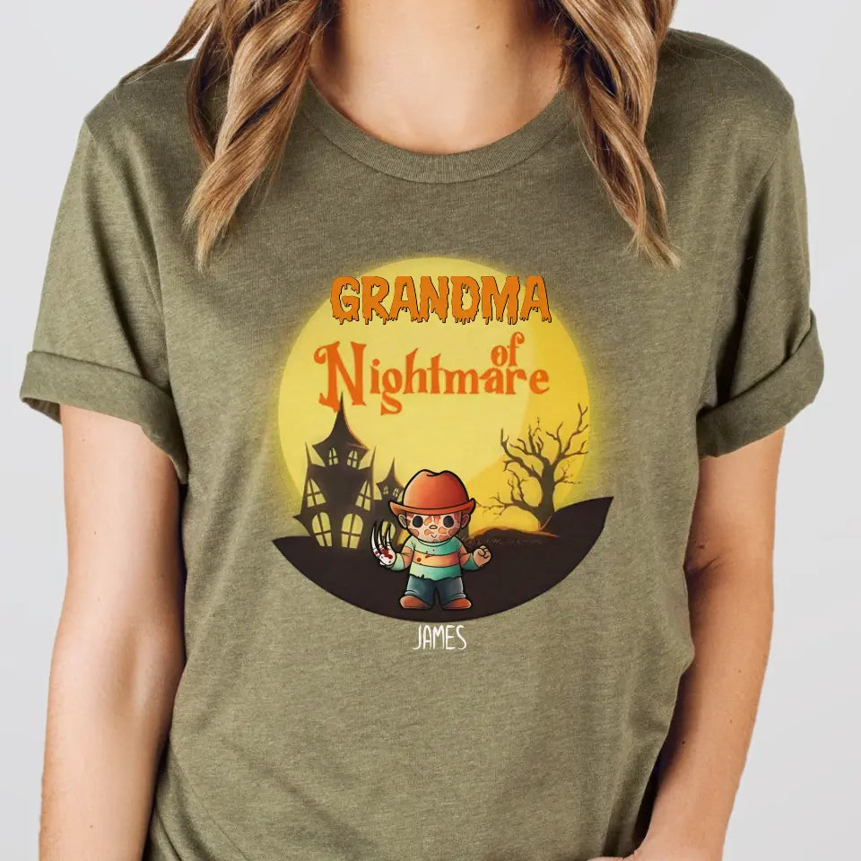 T-Shirt-Grandma of Nightmares - Personalized T-Shirt | Halloween Gift-JackNRoy