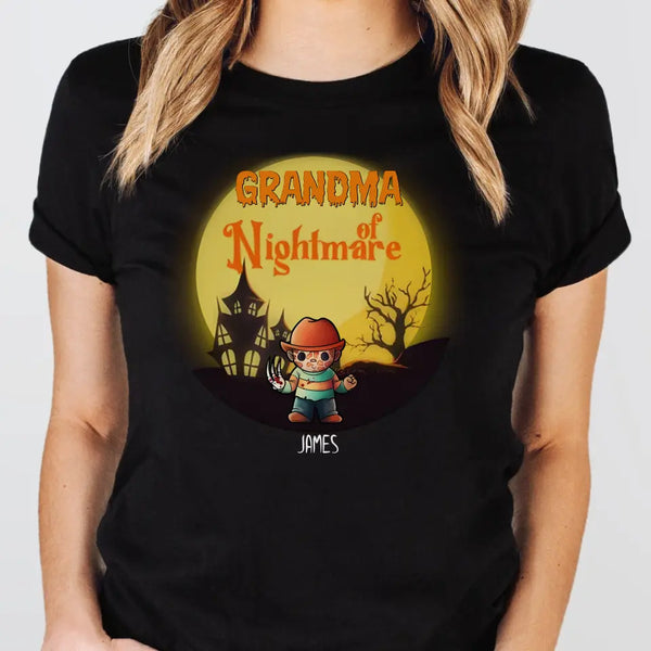 T-Shirt-Grandma of Nightmares - Personalized T-Shirt | Halloween Gift-JackNRoy