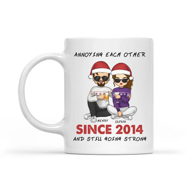 Mug-Annoying Each Other | Personalized Mug for Couples | (11oz/15oz)-White Mug-White-JackNRoy