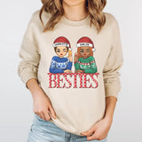 T-Shirt-Besties | Personalized Unisex T-Shirt for Besties | Christmas T-Shirt-Unisex Sweatshirt-Sand-JackNRoy