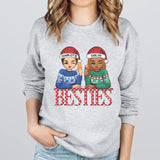 T-Shirt-Besties | Personalized Unisex T-Shirt for Besties | Christmas T-Shirt-Unisex Sweatshirt-Sport Grey-JackNRoy