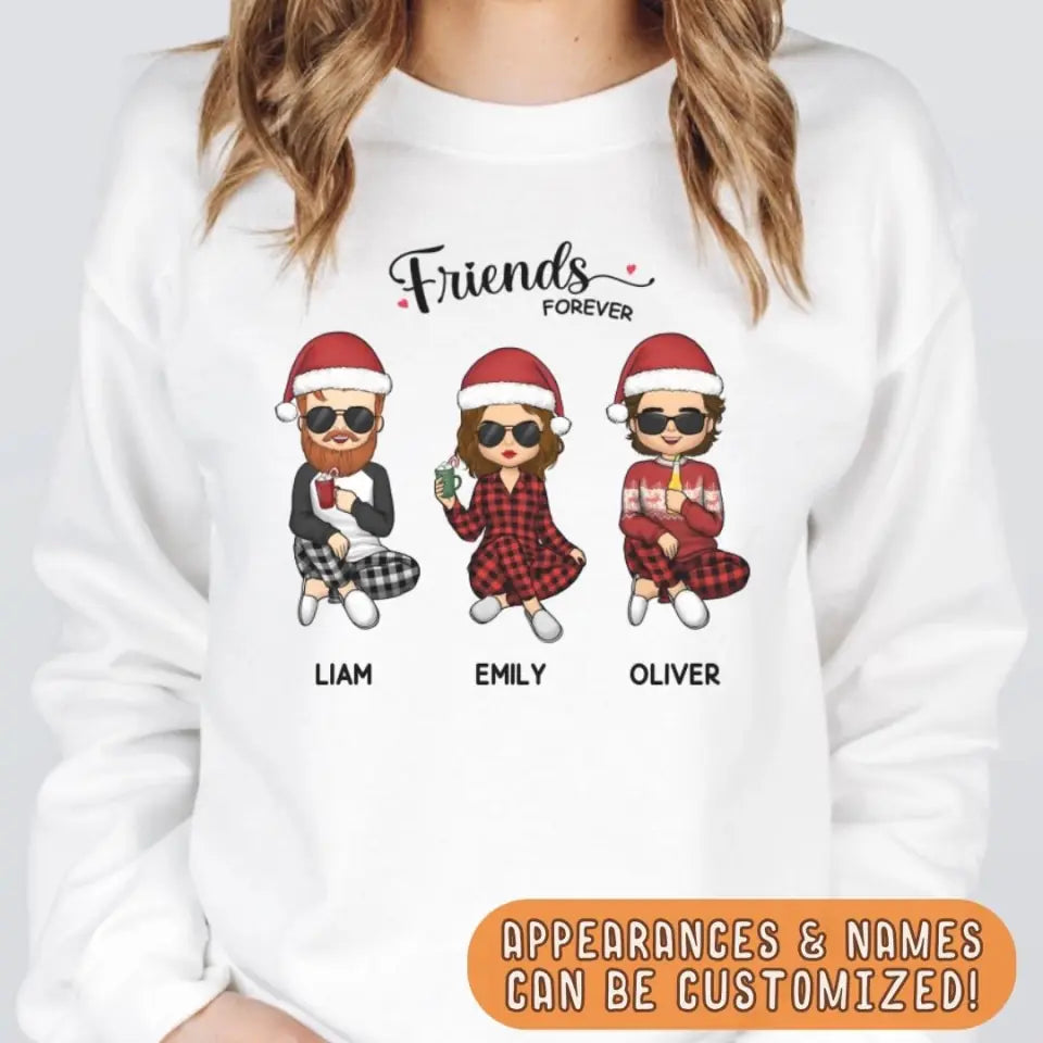 Shirts & Tops-Friends Forever | Personalized Unisex Sweatshirt for Best Friends-JackNRoy