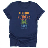 T-Shirt-Legend - Husband - Dad - Personalized T-Shirt For Men | Dad Gift | Gift For Him-Unisex T-Shirt-Navy-JackNRoy