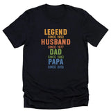 T-Shirt-Legend - Husband - Dad - Personalized T-Shirt For Men | Dad Gift | Gift For Him-Unisex T-Shirt-Black-JackNRoy