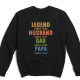 T-Shirt-Legend - Husband - Dad - Personalized T-Shirt For Men | Dad Gift | Gift For Him-Unisex Sweatshirt-Black-JackNRoy