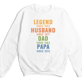 T-Shirt-Legend - Husband - Dad - Personalized T-Shirt For Men | Dad Gift | Gift For Him-Unisex Sweatshirt-White-JackNRoy