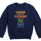 T-Shirt-Legend - Husband - Dad - Personalized T-Shirt For Men | Dad Gift | Gift For Him-Unisex Sweatshirt-Navy-JackNRoy