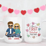 Mug-Our First Valentines - Personalized Mug for Couples | Valentine's Gift-Mug-White-JackNRoy