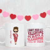 Mug-Valentine Teacher - Personalized Mug for Teachers | Gift For Teacher | Valentine's Mug-Mug-White-JackNRoy