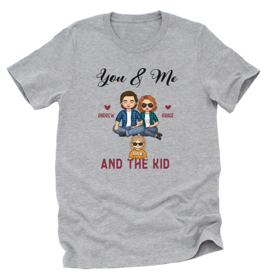 T-Shirt-You & Me & The Kids - Personalized Unisex T-Shirt for Couples | Couple Gifts-Unisex T-Shirt-Athletic Heather-JackNRoy