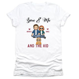 T-Shirt-You & Me & The Kids - Personalized Unisex T-Shirt for Couples | Couple Gifts-Unisex T-Shirt-White-JackNRoy