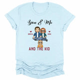 T-Shirt-You & Me & The Kids - Personalized Unisex T-Shirt for Couples | Couple Gifts-Unisex T-Shirt-Heather Ice Blue-JackNRoy