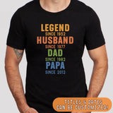 T-Shirt-Legend - Husband - Dad - Personalized T-Shirt For Men | Dad Gift | Gift For Him-JackNRoy