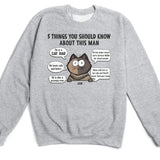 Sweatshirt-5 Things You Should Know - Personalized Unisex Sweatshirt for Cat Dads | Gift for Cat Dads | Pet Lover Sweatshirt-Unisex Sweatshirt-Sport Grey-JackNRoy