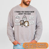 Sweatshirt-5 Things You Should Know - Personalized Unisex Sweatshirt for Cat Dads | Gift for Cat Dads | Pet Lover Sweatshirt-JackNRoy