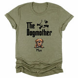 Shirts & Tops-The Dogmother - Personalized Unisex T-Shirt for Dog Mothers | Pet Lover T-Shirt | Dog Mom-Unisex T-Shirt-Heather Olive-JackNRoy