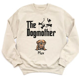 Shirts & Tops-The Dogmother - Personalized Unisex T-Shirt for Dog Mothers | Pet Lover T-Shirt | Dog Mom-Unisex Sweatshirt-Sand-JackNRoy