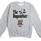 Shirts & Tops-The Dogmother - Personalized Unisex T-Shirt for Dog Mothers | Pet Lover T-Shirt | Dog Mom-Unisex Sweatshirt-Sport Grey-JackNRoy