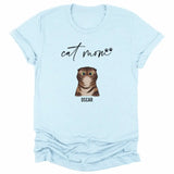 T-Shirt-Cat Mom - Personalized Unisex T-Shirt for Cat Moms | Pet Lover Shirt | Cat Mom Gift-Unisex T-Shirt-Heather Ice Blue-JackNRoy