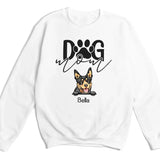 Shirts & Tops-Dog Mom - Personalized Unisex T-Shirt for Dog Moms | Dog Lover Shirt | Dog Mom Gift-Unisex Sweatshirt-White-JackNRoy