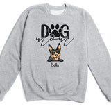 Shirts & Tops-Dog Mom - Personalized Unisex T-Shirt for Dog Moms | Dog Lover Shirt | Dog Mom Gift-Unisex Sweatshirt-Sport Grey-JackNRoy