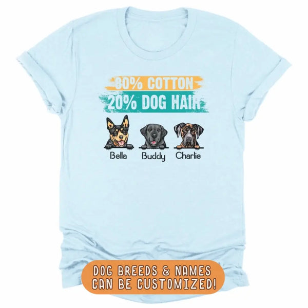 T-Shirt-80% Cotton / 20% Dog Hair - Personalized Unisex T-Shirt for Dog Lovers | Dog Mom Gift | Dog Dad Gift-JackNRoy