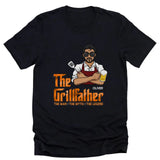 T-Shirt-The Grillfather - Personalized Unisex T-Shirt For Men | Barbeque Lover Shirt | Gift For Him-Unisex T-Shirt-Black-JackNRoy