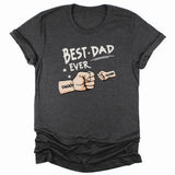 T-Shirt-Best Dad Ever - Personalized Unisex T-Shirt / Sweatshirt | Dad Shirt | Gift for Dad-Unisex T-Shirt-Dark Grey Heather-JackNRoy