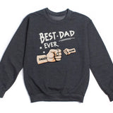 T-Shirt-Best Dad Ever - Personalized Unisex T-Shirt / Sweatshirt | Dad Shirt | Gift for Dad-Unisex Sweatshirt-Dark Heather-JackNRoy