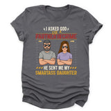 T-Shirt-Partners In Crime (Daughter) - Personalized T-Shirt for Dad | Gifts for Dad | Dad Shirts-Unisex T-Shirt-Asphalt-JackNRoy