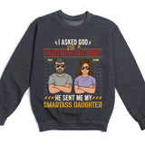 T-Shirt-Partners In Crime (Daughter) - Personalized T-Shirt for Dad | Gifts for Dad | Dad Shirts-Unisex Sweatshirt-Dark Heather-JackNRoy