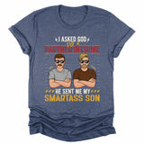 T-Shirt-Partners In Crime (Son) - Personalized Unisex T-Shirt for Dad | Dad Shirt | Dad Gift-Unisex T-Shirt-Heather Navy-JackNRoy