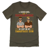 T-Shirt-Partners In Crime (Son) - Personalized Unisex T-Shirt for Dad | Dad Shirt | Dad Gift-Unisex T-Shirt-Army-JackNRoy