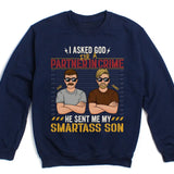 T-Shirt-Partners In Crime (Son) - Personalized Unisex T-Shirt for Dad | Dad Shirt | Dad Gift-Unisex Sweatshirt-Navy-JackNRoy