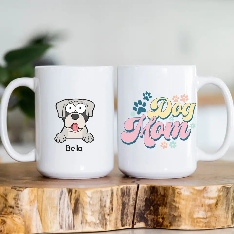 Mug-Dog Mom - Personalized Mug For Pet Lovers | Dog Mom Gift | Custom Dog Mug-White Mug-White-JackNRoy