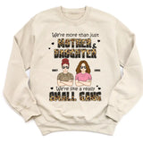 T-Shirt-Mother & Daughter, Small Gang - Personalized T-Shirt for Her | Mom Gift | Daughter Gift-Unisex Sweatshirt-Sand-JackNRoy