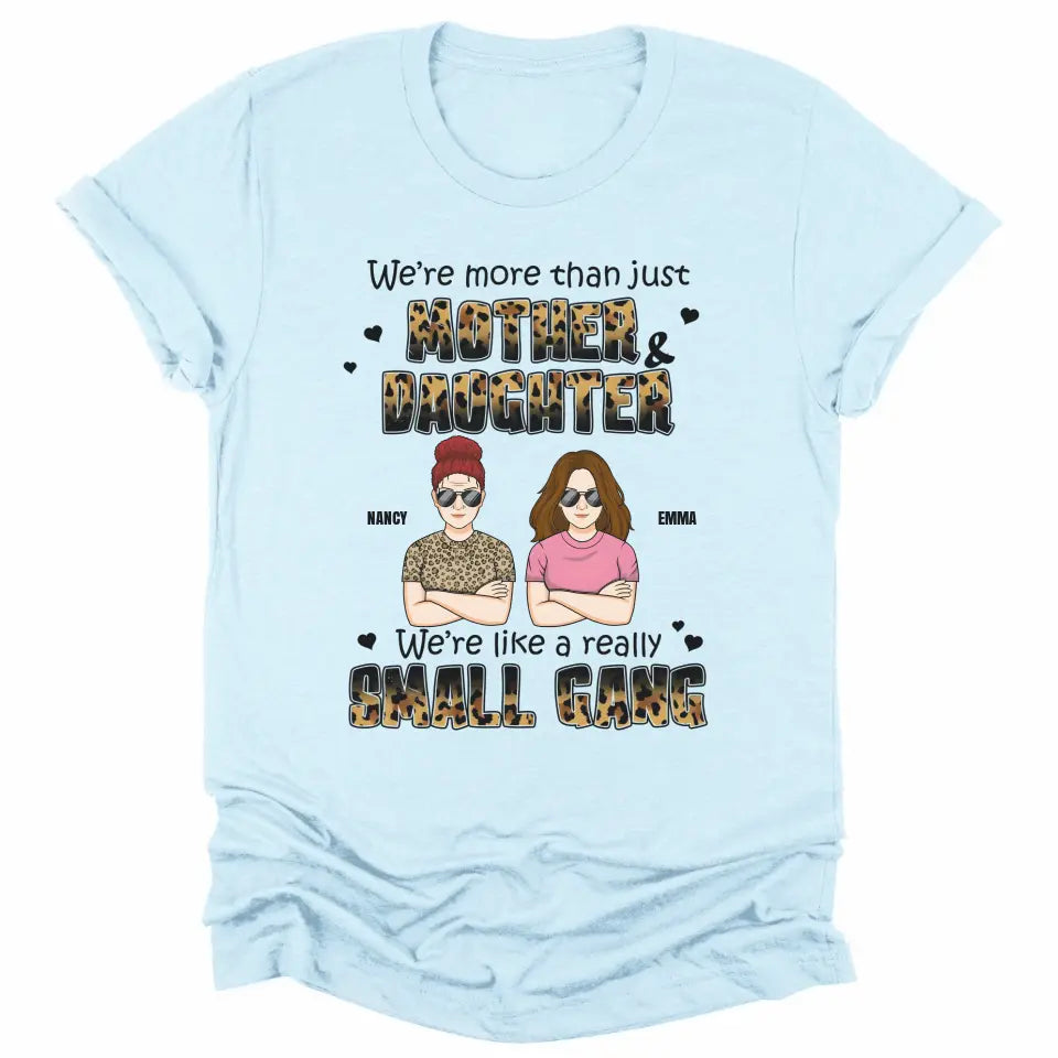 T-Shirt-Mother & Daughter, Small Gang - Personalized T-Shirt for Her | Mom Gift | Daughter Gift-Unisex T-Shirt-Heather Ice Blue-JackNRoy