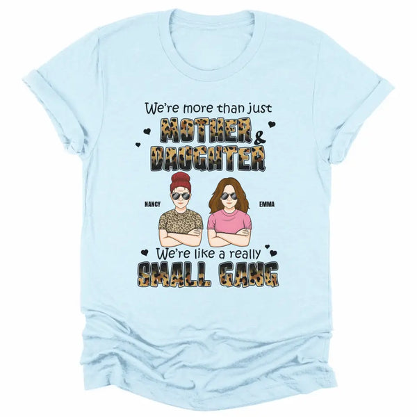 T-Shirt-Mother & Daughter, Small Gang - Personalized T-Shirt for Her | Mom Gift | Daughter Gift-Unisex T-Shirt-Heather Ice Blue-JackNRoy