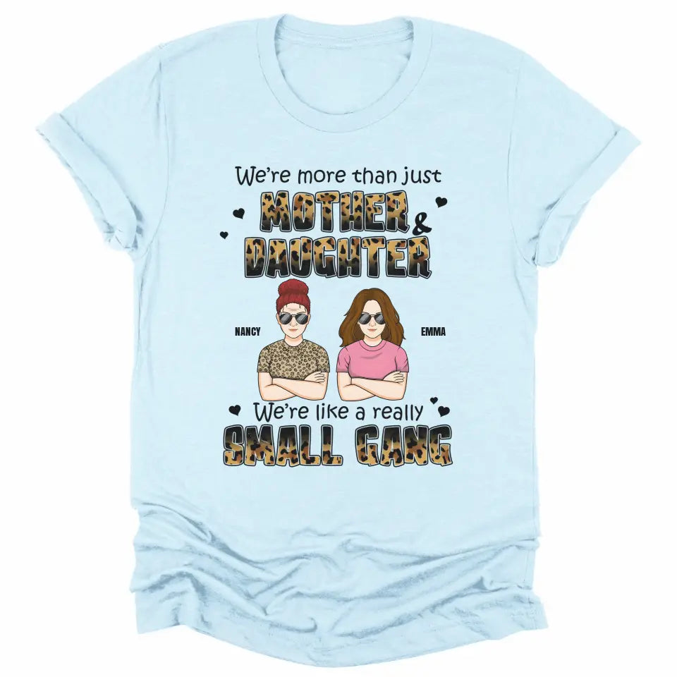T-Shirts & Tops-Mother & Daughter, Small Gang - Personalized T-Shirt for Her | Mom Gift | Daughter Gift-Unisex T-Shirt-Heather Ice Blue-JackNRoy