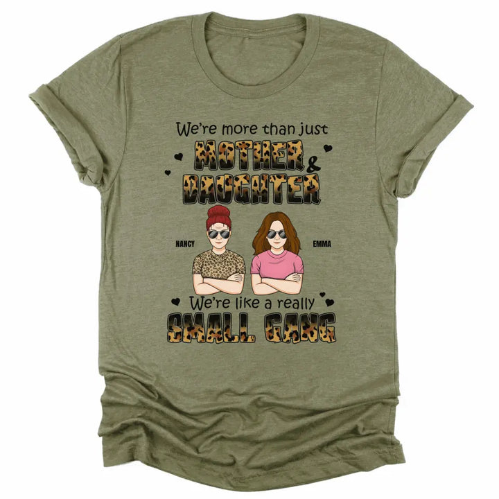 T-Shirts & Tops-Mother & Daughter, Small Gang - Personalized T-Shirt for Her | Mom Gift | Daughter Gift-Unisex T-Shirt-Heather Olive-JackNRoy