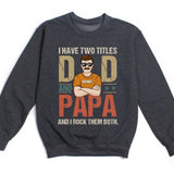 T-Shirt-Dad & Papa - Personalized Unisex T-Shirt | Dad T-Shirt | Gift for Grandpa | Father's Day Shirt-Unisex Sweatshirt-Dark Heather-JackNRoy