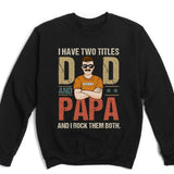 T-Shirt-Dad & Papa - Personalized Unisex T-Shirt | Dad T-Shirt | Gift for Grandpa | Father's Day Shirt-Unisex Sweatshirt-Black-JackNRoy